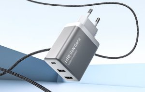 Ładowarka sieciowa Vention FJAH0-EU USB(C+A)+HDMI GaN (60W/5W/4K@60Hz) (szara) 3