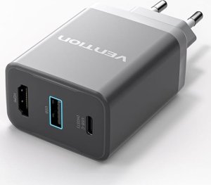Ładowarka sieciowa Vention FJAH0-EU USB(C+A)+HDMI GaN (60W/5W/4K@60Hz) (szara) 7