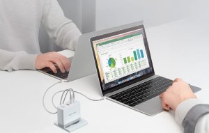 Ładowarka sieciowa Vention FEGB0-EU 2xUSB-C 1xUSB-A 100W/100W/30W GaN (czarna) 8