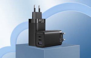 Ładowarka sieciowa Vention FEDB0-EU 2xUSB-C 1xUSB-A 65W/30W/30W GaN (czarna) 4