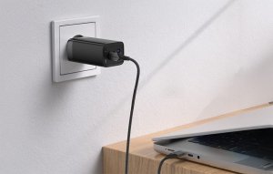 Ładowarka sieciowa Vention FEDB0-EU 2xUSB-C 1xUSB-A 65W/30W/30W GaN (czarna) 8