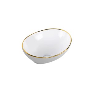 CE-U-012-12-41 / AQUAFORM / CORDOBA GOLDEN LINE / UMYWALKA NABLATOWA 41X33, ZŁOTY RANT 1