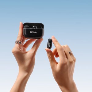 Boya Mini-12 Ultracompact 2.4GHz Wireless Microphone System with USB-C plug(Black) 1