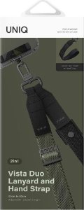 UNIQ Vista universal 2in1 phone lanyard green-black/forest black 2