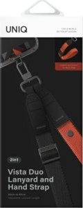 UNIQ Vista universal 2in1 phone lanyard black/amber/charcoal amber 4