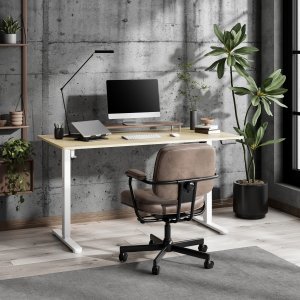 Biurko SENSE7 NOJO LIGHT Jasnobrązowo-Białe 140 cmx70 cm 9