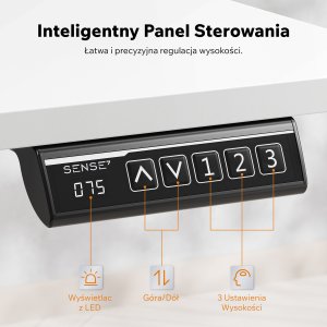 Biurko SENSE7 NOJO LIGHT Białe 120 cmx60 cm 5