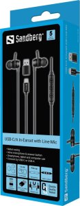 SANDBERG USB-C/A In-Earset with Line-Mic 5