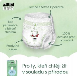 Muumi Baby, Pieluchomajtki ekologiczne 4 (7-11kg), 40 szt. 17