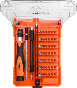 Końcówki wkrętakowe precyzyjne z uchwytem 45 szt. 10