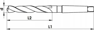 Wiertło Hikoki Wiertło do metalu Baildon DIN 345 RN NWKc 11 mm, HSS-E Co5 (S), 175-94 mm (chwyt MK1) 3