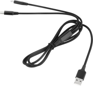 Kabel USB Cabletech USB-A - USB-C + Lightning 1 m Czarny (KPO3944) 3