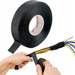 Coroplast 16781 16781 Tekstiltape Sort (L x B) 10 m x 19 mm 10 m 2