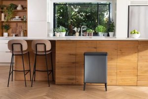 Kosz na Śmieci Verto High z Otwieraniem na Dotyk 54 L Pearl Blue Niebiesko-srebrny 3