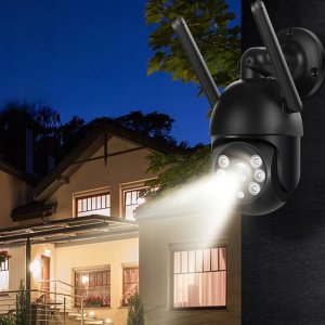 Zewnętrzna Kamera IP Wifi Obrotowa 8MPx Bezprzewodowa Ultra HD ZOOM CZARNA [TUYA BLACK] 3