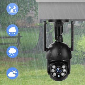 Zewnętrzna Kamera IP Wifi Obrotowa 8MPx Bezprzewodowa Ultra HD ZOOM CZARNA [TUYA BLACK] 5