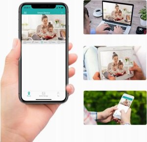 Zewnętrzna Kamera WIFI Obrotowa ICSEE 3MPx ŚLEDZENIE RUCHU 1536p CZARNA SD [i-3SCAM] 4