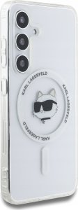 KARL LAGERFELD futerał do SAMSUNG S25 KLHMS25SHLSCHH (Magnetic IML Metal Choupette Head) biały 6