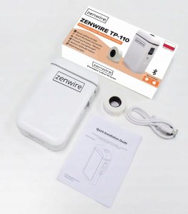 Mini Drukarka Termiczna Przenośna do Etykiet Naklejek Bluetooth USB-C Zenwire TP-110 2
