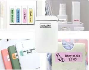Mini Drukarka Termiczna Przenośna do Etykiet Naklejek Bluetooth USB-C Zenwire TP-110 3