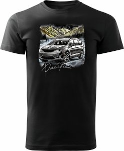 Koszulka samochodowa z samochodem Chrysler Pacifica męska czarna REGULAR XXL 1