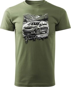 Koszulka samochodowa z samochodem Chrysler Pacifica męska khaki REGULAR M 1