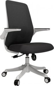 Office Chair COMFORT, Adjustable armrest, white/black 1