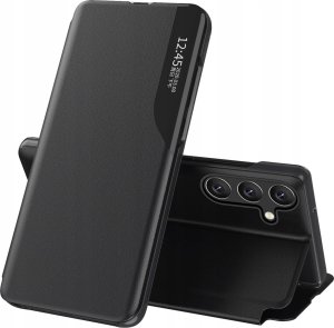 Eco Leather View Case etui do Samsung Galaxy S25+ z klapką podstawka - czarne 1