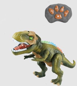 Dinozaur T-Rex Zdalnie Sterowany RC Światła Dźwięk LEAN Toys 3