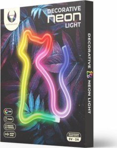 Neon dekoracyjny LED RGB KOT + pilot FLRN03 Forever Light 3