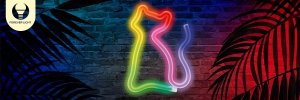 Neon dekoracyjny LED RGB KOT + pilot FLRN03 Forever Light 6