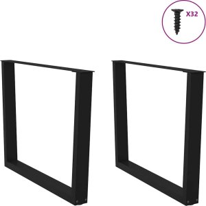 vidaXL Nogi do stołu jadalnego w kształcie litery V 2 szt. Czarne Stal 3