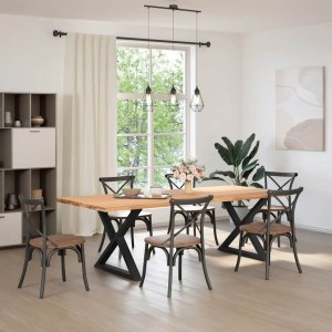 vidaXL Nogi do stołu jadalnego 2 szt. Czarne 90x(72-73,3) cm Stal 3