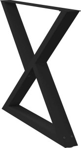 vidaXL Nogi do stołu jadalnego 2 szt. Czarne 90x(72-73,3) cm Stal 4