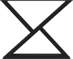 vidaXL Nogi do stołu jadalnego 2 szt. Czarne 90x(72-73,3) cm Stal 5