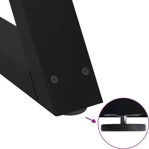 vidaXL Nogi do stołu jadalnego 2 szt. Czarne 90x(72-73,3) cm Stal 9