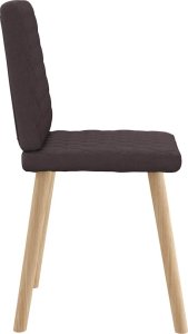 vidaXL Krzesła stołowe, 4 szt., ciemnobrązowe, obite tkaniną 5