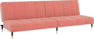 vidaXL 2-osobowa kanapa, różowa, tapicerowana aksamitem 2