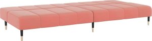 vidaXL 2-osobowa kanapa, różowa, tapicerowana aksamitem 6