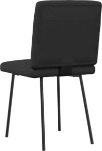 vidaXL Krzesła stołowe, 4 szt., czarne, obite sztuczną skórą 6