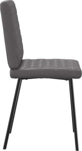 vidaXL Krzesła stołowe, 2 szt., szare, obite sztuczną skórą 5