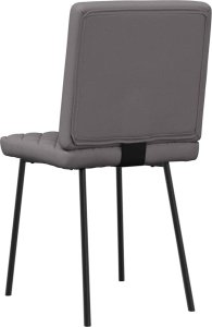 vidaXL Krzesła stołowe, 2 szt., szare, obite sztuczną skórą 6