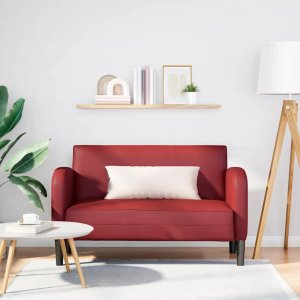 vidaXL Sofa dwuosobowa w kolorze czerwonego wina 110 cm 1