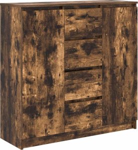 vidaXL Komoda z szufladami Dąb wędzony 100,5x35x98,5 cm Drewno klejone 2