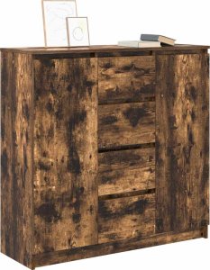 vidaXL Komoda z szufladami Dąb wędzony 100,5x35x98,5 cm Drewno klejone 4