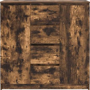 vidaXL Komoda z szufladami Dąb wędzony 100,5x35x98,5 cm Drewno klejone 6