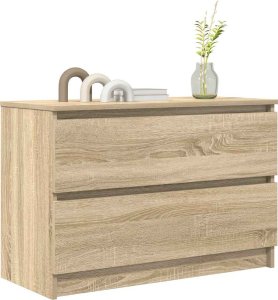 vidaXL Szafka RTV Sonoma Oak 80x35x54 cm Drewno klejone 4