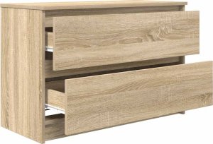 vidaXL Szafka RTV Sonoma Oak 80x35x54 cm Drewno klejone 5