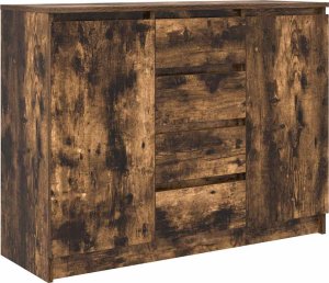 vidaXL Komoda z szufladami Dąb wędzony 100,5x35x76 cm Drewno klejone (3328448) 2