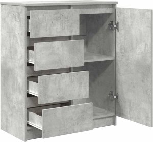 vidaXL Komoda z szufladami Betonowa szarość 71x35x84 cm Drewno klejone 5